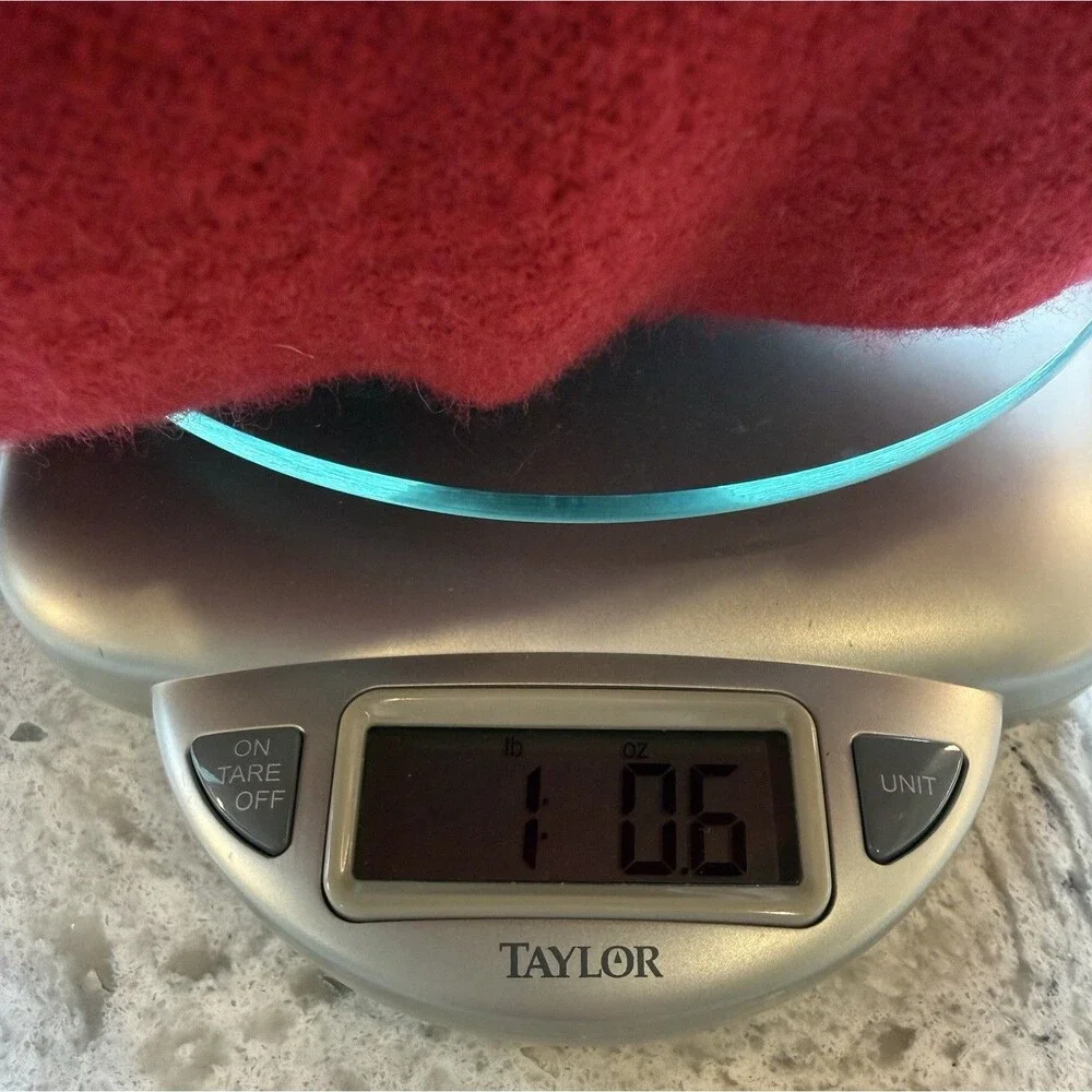 Chicos Razzie Red 100% Wool Open Front Cardigan Sweater Jacket Medium (1) 8/10 - Picture 7 of 7